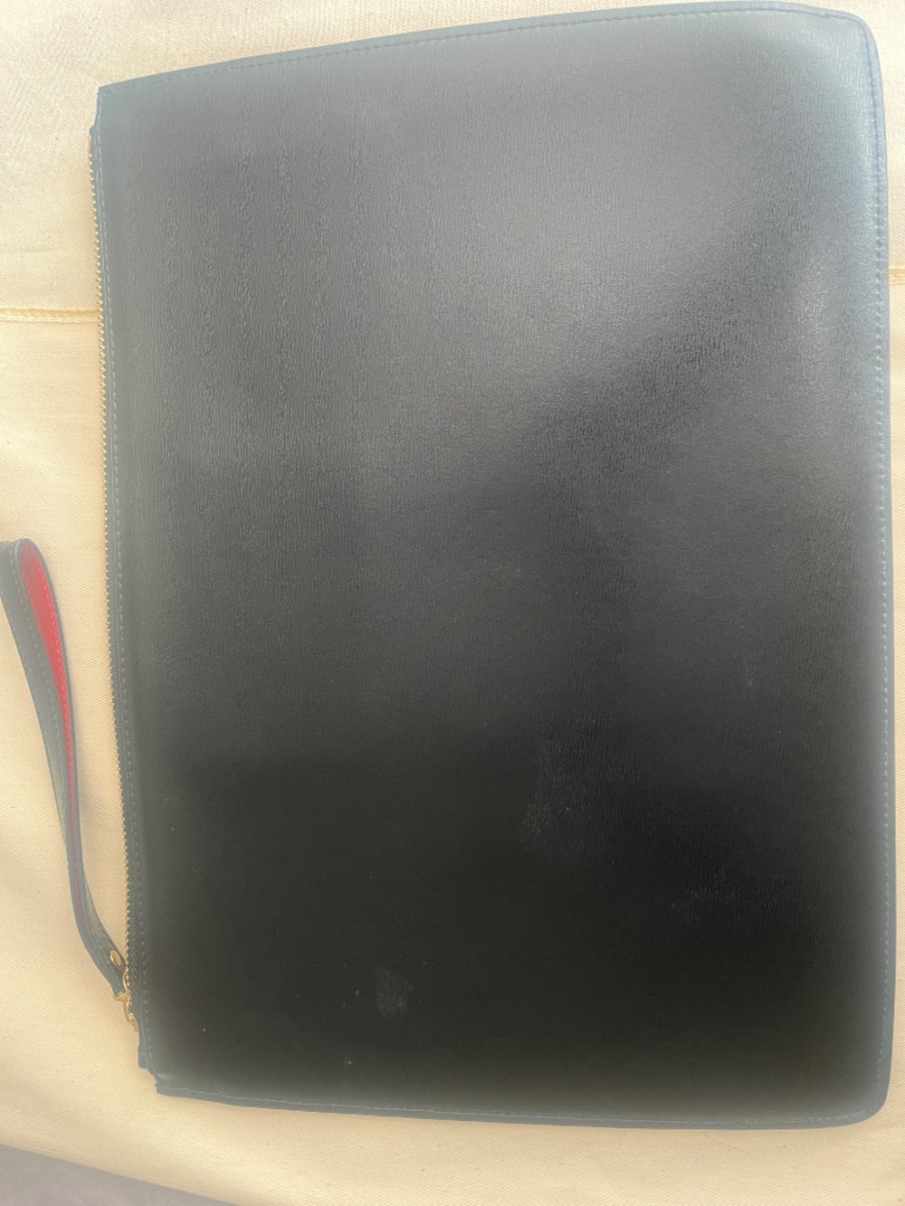 Vintage Ferragamo Black Leather Clutch - Picture 2 of 4